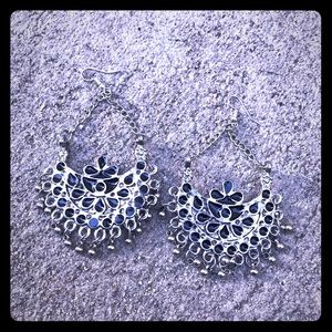 Metal Black Chandelier Dubai Hook Earrings